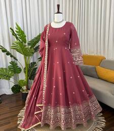 Vibrant light rose sharara suit with mirror work
