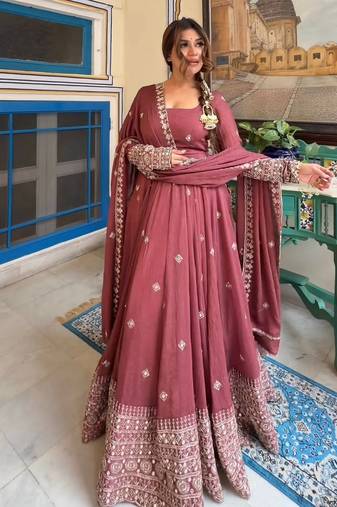 vibrant light rose sharara suit 