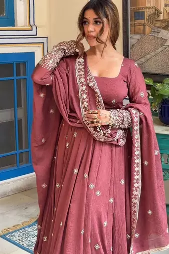 vibrant light rose sharara suit 