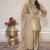 Golden  palazzo suit with gold zari embroidery