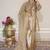 Golden  palazzo suit with gold zari embroidery