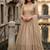 Dark beige gold anarkali gown with heavy sequin hem