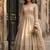 Dark beige gold anarkali gown with heavy sequin hem