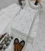 white sharara set