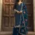 blue embroidered sharara suit 