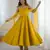 yellow silk-finish anarkali ensemble