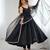 Black sleeveless anarkali with silver border dupatta