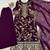 Plum purple heavy embroidered organza pakistani suit
