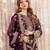 Plum purple heavy embroidered organza pakistani suit