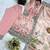 soft peach floral print kurta set 