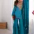 majestic teal blue silk sharara set 