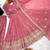 Royal blush pink silk anarkali set with intricate gold zari work