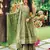 olive green silk anarkali suit 