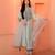pastel blue embroidered straight kurta