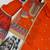 Orange festive kurta and skirt set with dupatta
