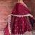 Maroon embroidered anarkali gown for women