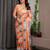 Designer satin georgette floral print saree for women with blouse