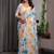 Trendy women's satin georgette printed saree with floral design