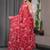 Party wear floral printed satin georgette saree with blouse