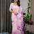 Lightweight satin georgette floral printed saree for women