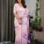 Lightweight satin georgette floral printed saree for women