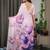 Lightweight satin georgette floral printed saree for women