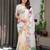 Elegant party wear satin georgette floral printed saree