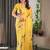 Designer satin georgette floral print saree for women with blouse