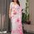 Lightweight satin georgette floral printed saree for women
