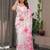 Lightweight satin georgette floral printed saree for women