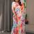 Designer floral satin georgette saree with attached blouse piece