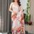 Stylish floral pattern satin georgette saree for women