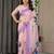 Soft satin georgette floral print saree for festive & party wear