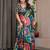 Elegant party wear satin georgette floral printed saree