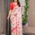 Trendy women's satin georgette printed saree with floral design