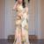 Soft satin georgette floral print saree for festive & party wear