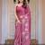 Women's satin georgette floral printed saree with blouse piece