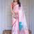 Fashion floral print satin georgette saree for women