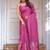Modern floral satin georgette saree with matching blouse