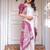 Stylish floral pattern satin georgette saree for women