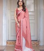 Party wear floral printed satin georgette saree with blouse