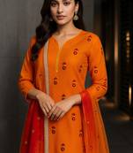 Gota embroidered kurta with dupatta