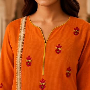 Gota embroidered kurta with dupatta 3
