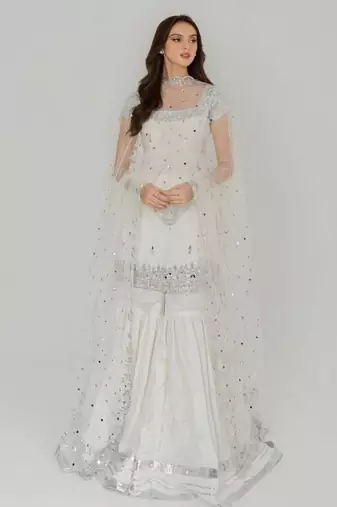 white sharara set