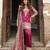 Rani pink kurta with heavy gold zardosi embroidery