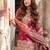 Rani pink kurta with heavy gold zardosi embroidery