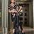 Black spectacular georgette printed with pearl lace saree with unstitched blouse