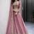 Pink COLOR FENDY SATIN HEAVY EMBROIDERY WORK WEDDING WEAR STITCHED LEHENGA CHOLI