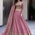 Pink COLOR FENDY SATIN HEAVY EMBROIDERY WORK WEDDING WEAR STITCHED LEHENGA CHOLI