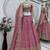 Pink COLOR FENDY SATIN HEAVY EMBROIDERY WORK WEDDING WEAR STITCHED LEHENGA CHOLI